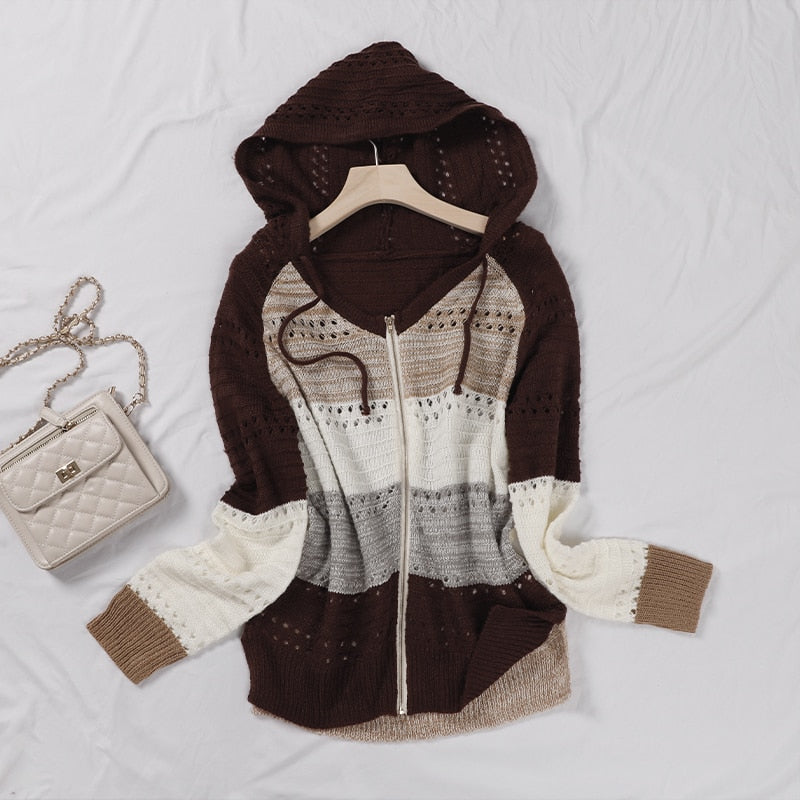Stylische Hoodie Weste Damen - IdealeKleiden
