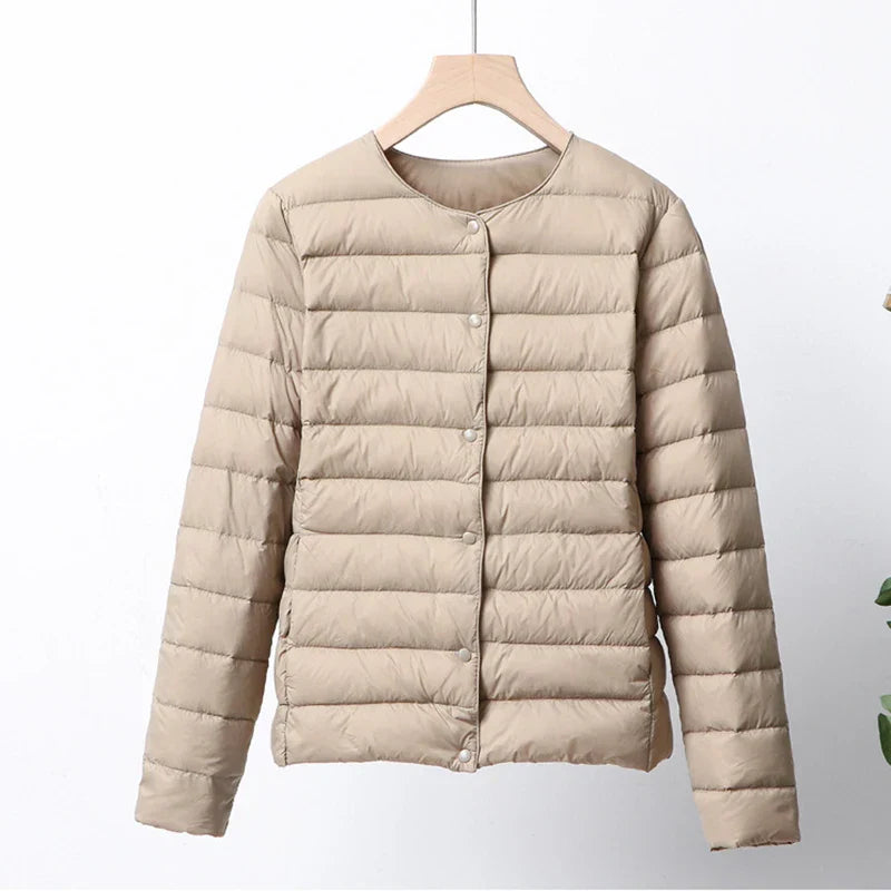 Practical puffer jacket Foldable Zipper