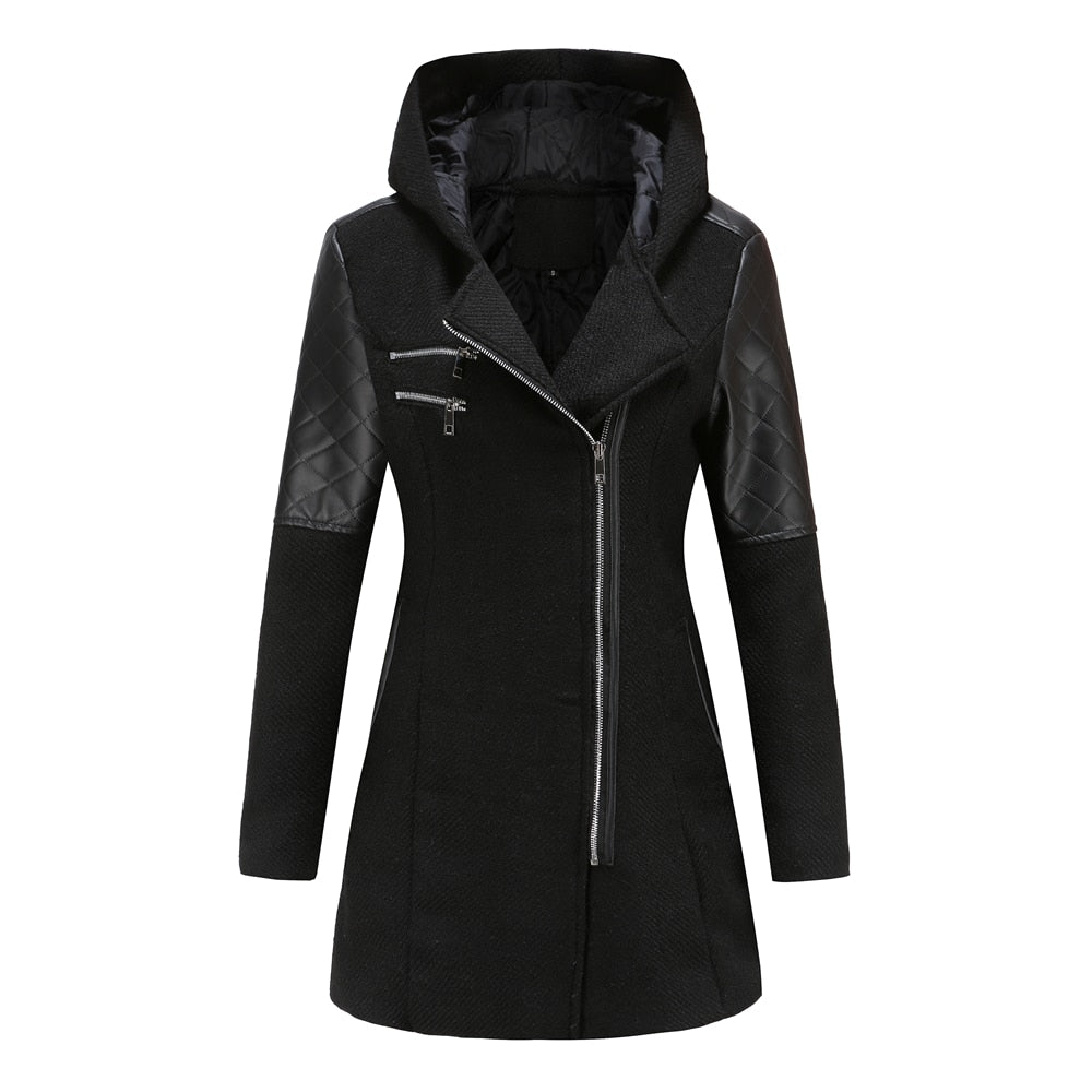 Stylish Women's Asymmetrical Quilted Coat