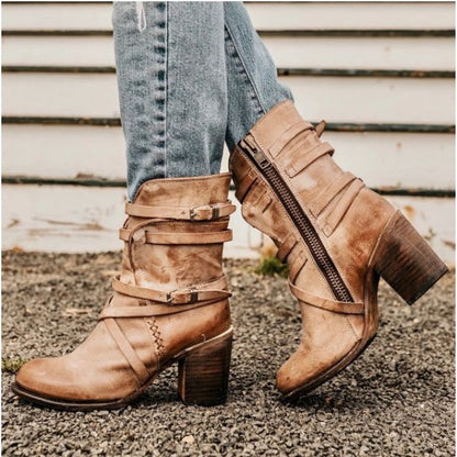 Stylish Leather Boots for Women - Elegant