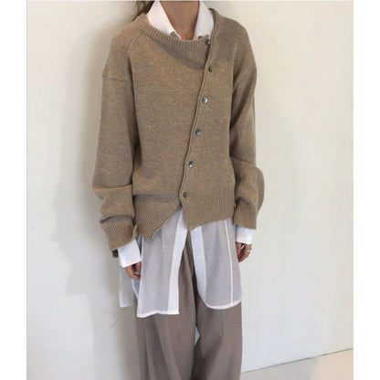 Women's Elegant Cashmere Vest with Buttons