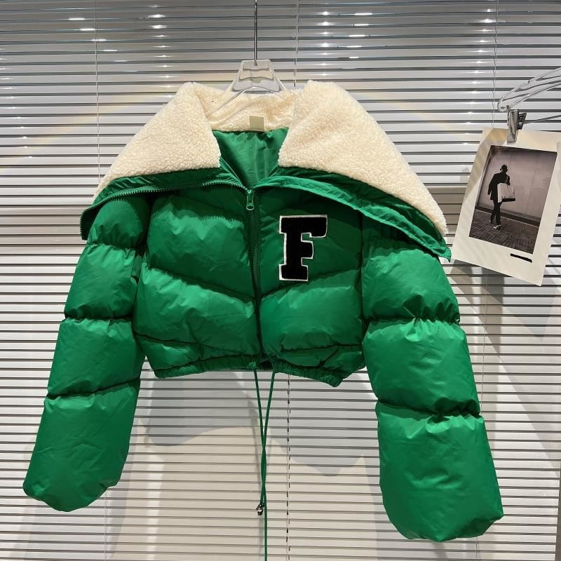 Retro Parka Cropped Jacket for Women