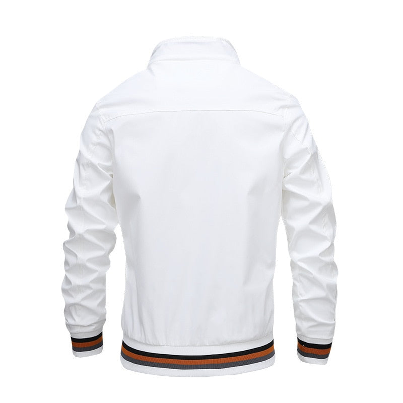 Herren Bomberjacke Modern Streifen Design - IdealeKleiden