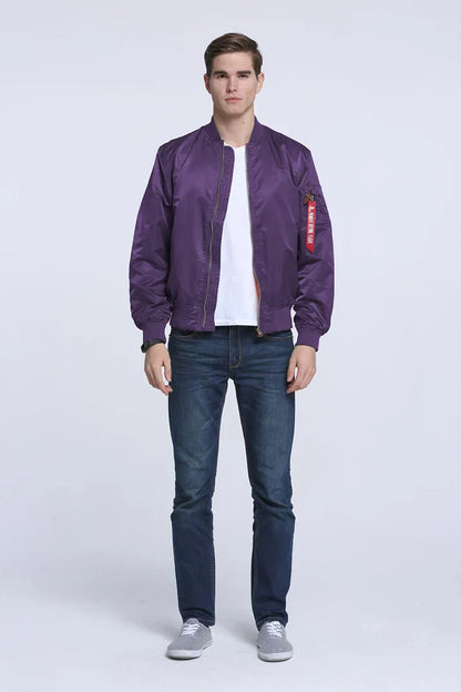 Leather Bomber Jacket Cool Vintage Look