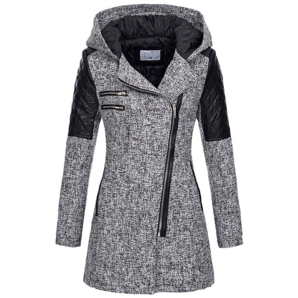 Stylish Women's Asymmetrical Quilted Coat