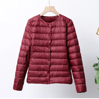 Practical puffer jacket Foldable Zipper