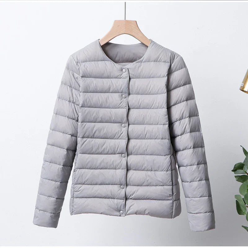 Practical puffer jacket Foldable Zipper