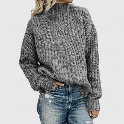 Women's Winter Pullover Long Sleeve Ribbed Modern