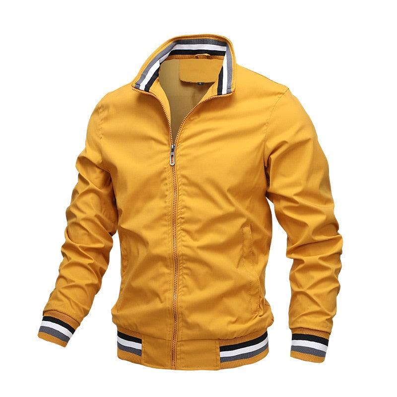 Men's Bomber Jacket Modern Striped Design