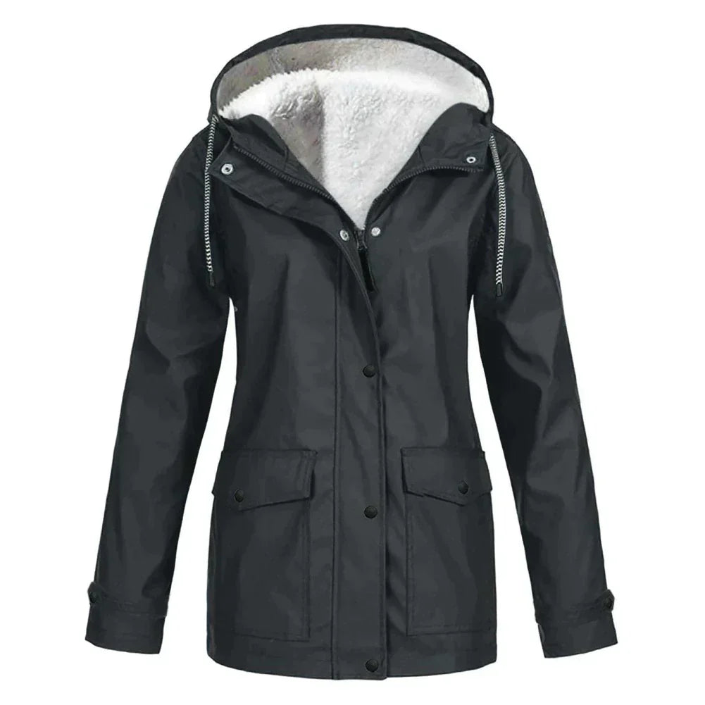 Elegant Women's Warm Rain Jacket