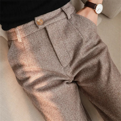 Damen Haremshosen Warm Herbst Winter - IdealeKleiden