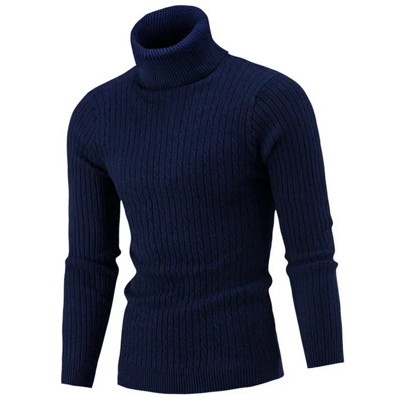 Men's Turtleneck Sweater Warm Cozy