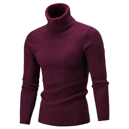 Men's Turtleneck Sweater Warm Cozy