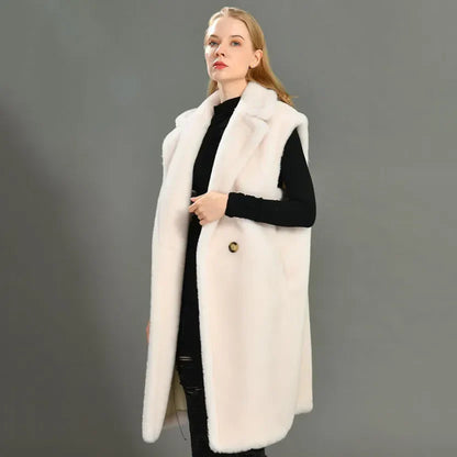 Women's Winter Sleeveless Teddy Jacket Soft
