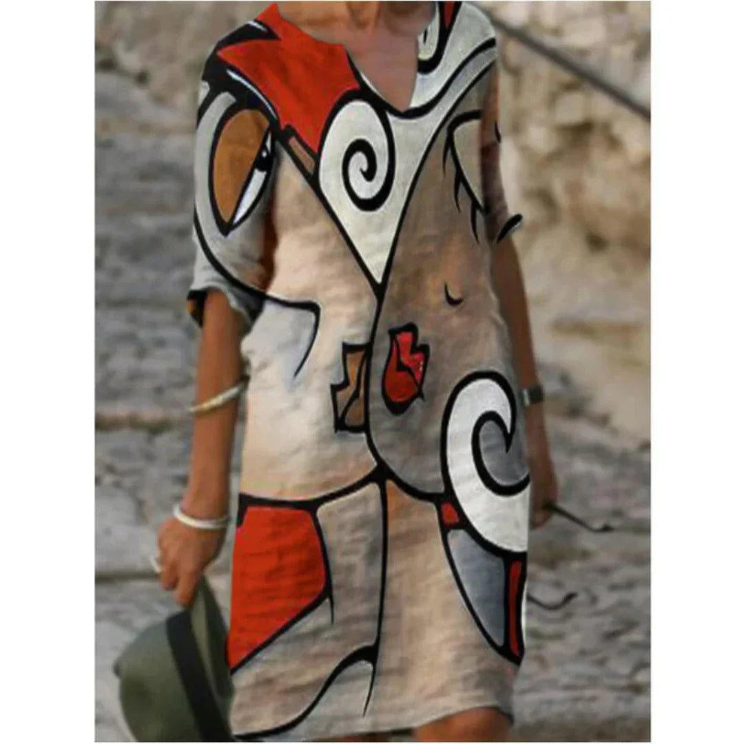 Women's Long Sleeve Dress Modern Pattern