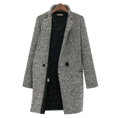 Women's Coat Wool Blend Classic Midi