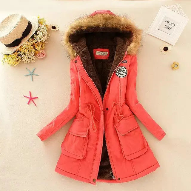 Women's Warm Winter Jacket Adjustable Hood