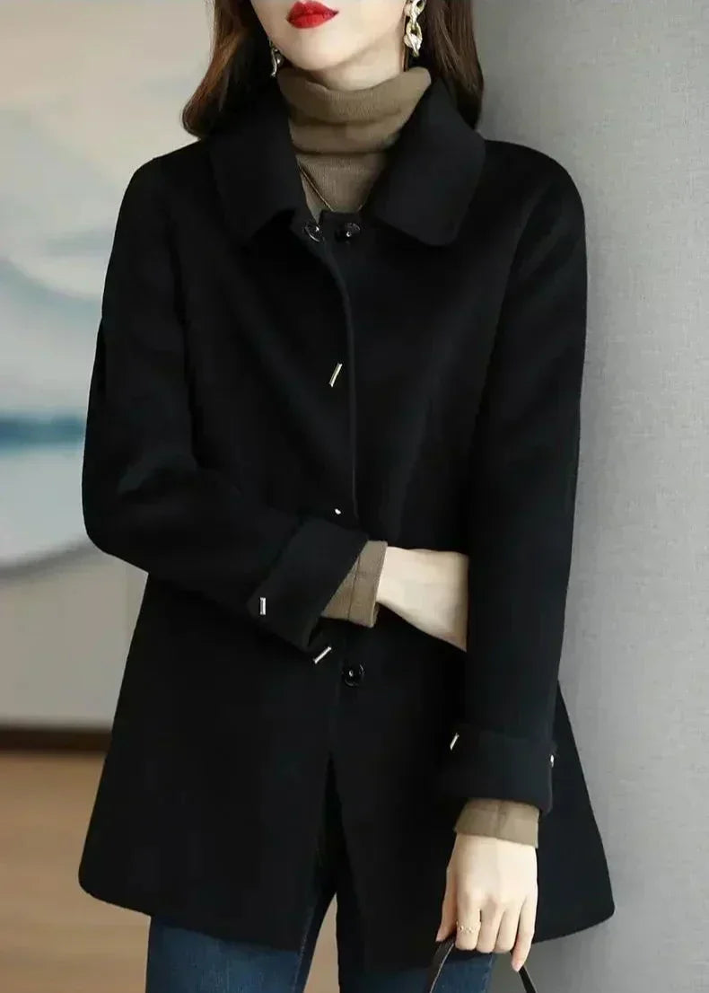 Women's Wool Coat Grey Modern Elegance