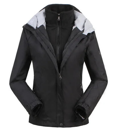 Women's Outdoor Jacket Waterproof Windproof Black
