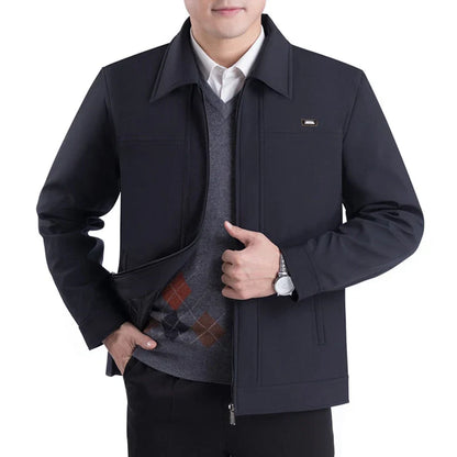 Elegant Men's Jacket Lapel Collar Classic Modern