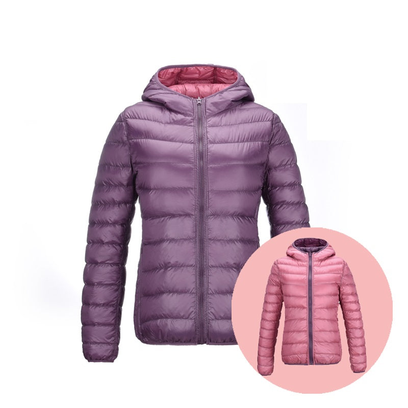 Fashionable Women's Reversible Down Jacket