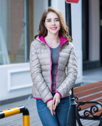 Fashionable Women's Reversible Down Jacket