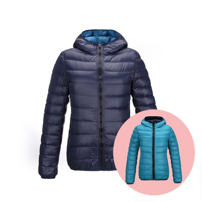 Fashionable Women's Reversible Down Jacket