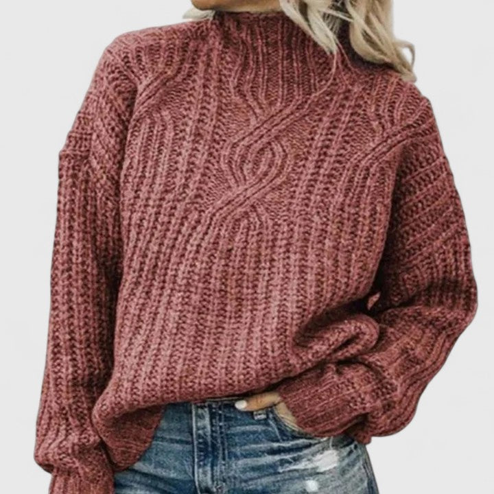 Women's Winter Pullover Long Sleeve Ribbed Modern