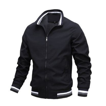 Men's Bomber Jacket Modern Striped Design