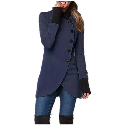 Fashionable Women's Jacket Button Closure