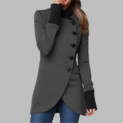 Elegant Women's Jacket With High Collar