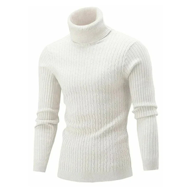 Herren Rollkragenpullover Warm Gemütlich - IdealeKleiden
