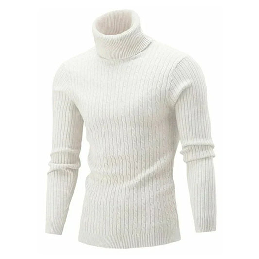 Herren Rollkragenpullover Warm Gemütlich - IdealeKleiden