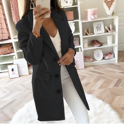 Elegant Women's Coat Long Stylish Jacket