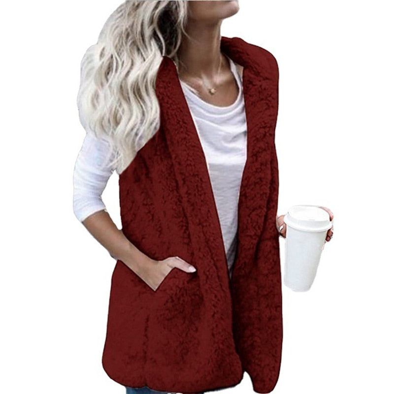 Hooded Sleeveless Sporty Hoodie