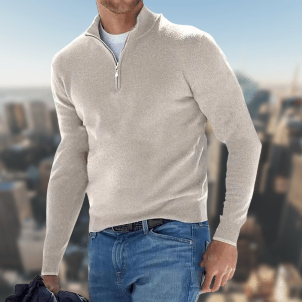 Men's Long-Sleeve Quarter-Zip Pullover