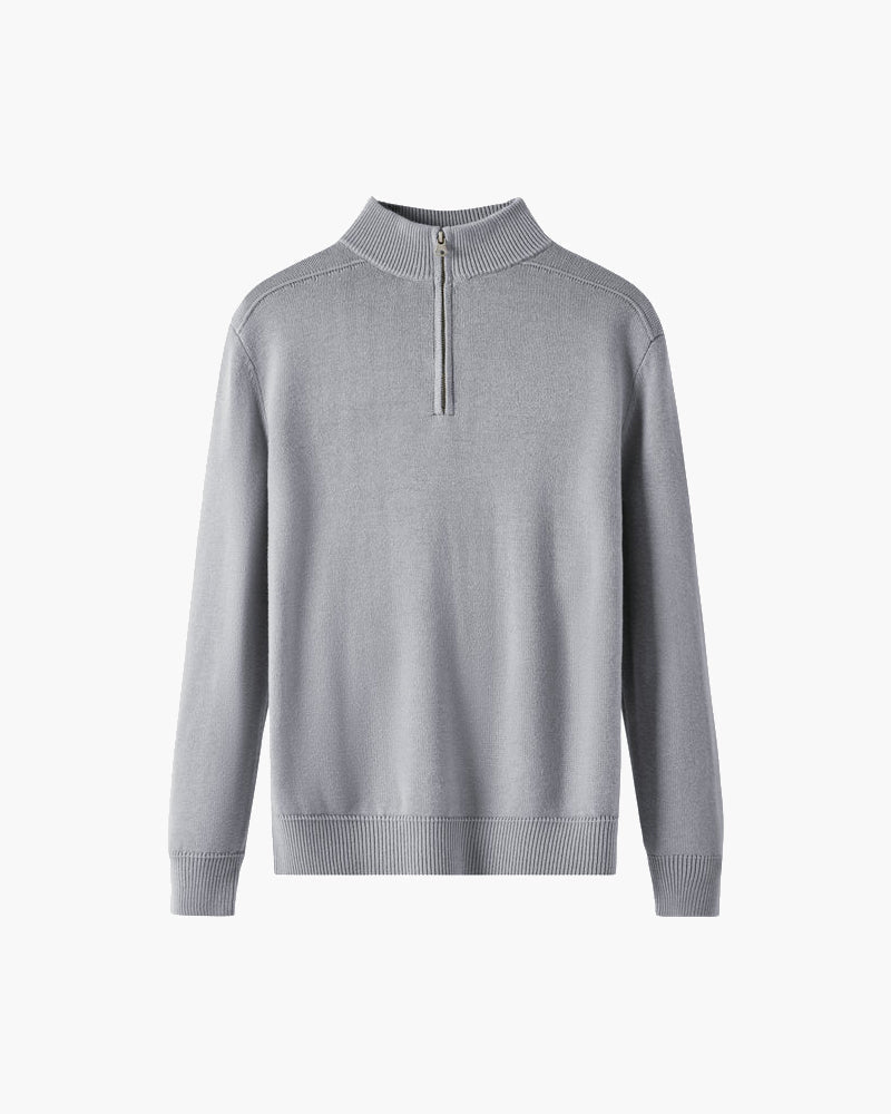 Merinowolle Pullover Damen Reißverschluss