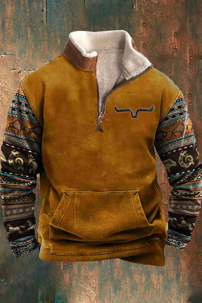 Men's Warm Fleece Hoodie with Kangaroo Pocket