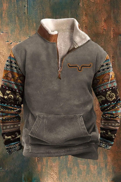 Men's Warm Fleece Hoodie with Kangaroo Pocket