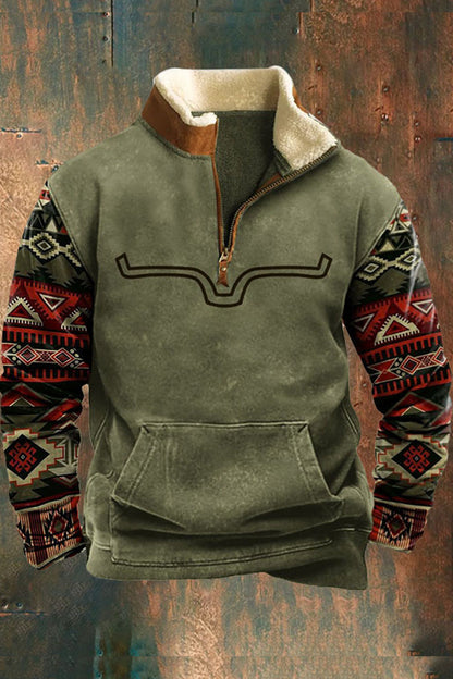 Men's Warm Fleece Hoodie with Kangaroo Pocket