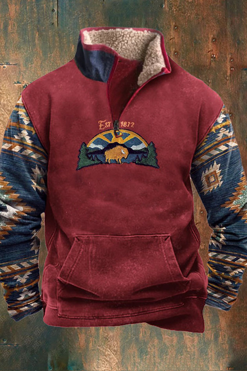 Men's Warm Fleece Hoodie with Kangaroo Pocket