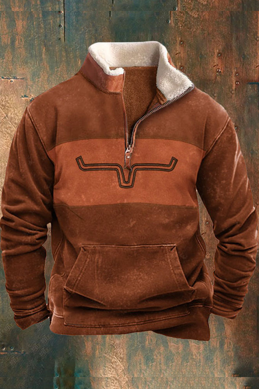 Men's Warm Fleece Hoodie with Kangaroo Pocket