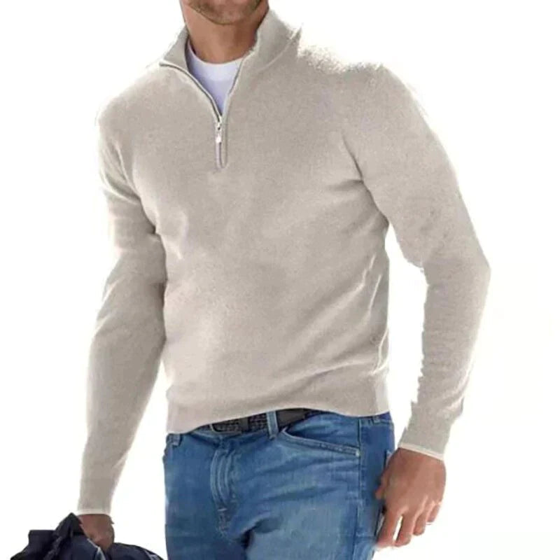 Men's Warm Long-Sleeved Knitted Sweater