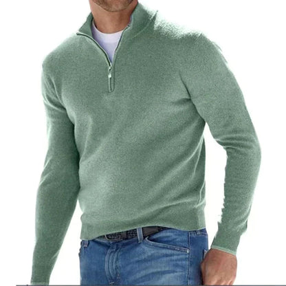 Men's Warm Long-Sleeved Knitted Sweater