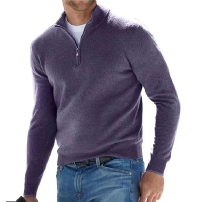 Men's Warm Long-Sleeved Knitted Sweater