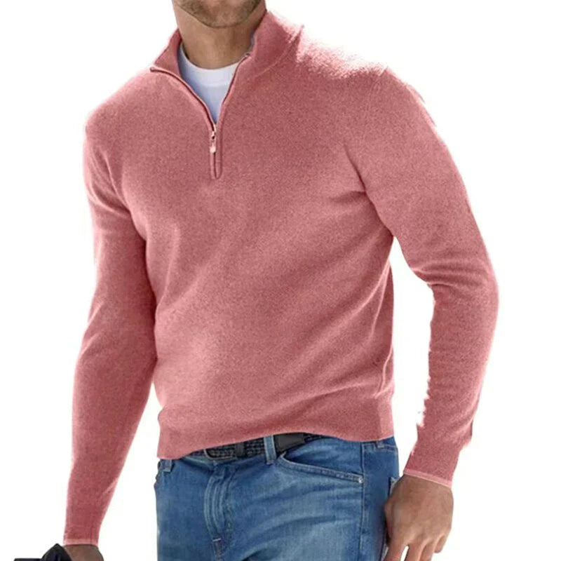 Men's Warm Long-Sleeved Knitted Sweater
