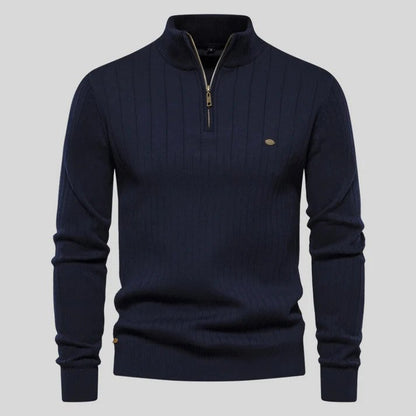 Men's Knitted Pullover Long Sleeve Stand-Up Collar