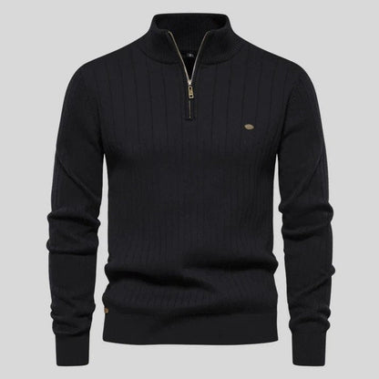Men's Knitted Pullover Long Sleeve Stand-Up Collar