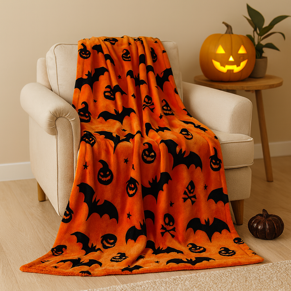 Gruselige Halloween-Decke Totenkopf-Design - IdealeKleiden