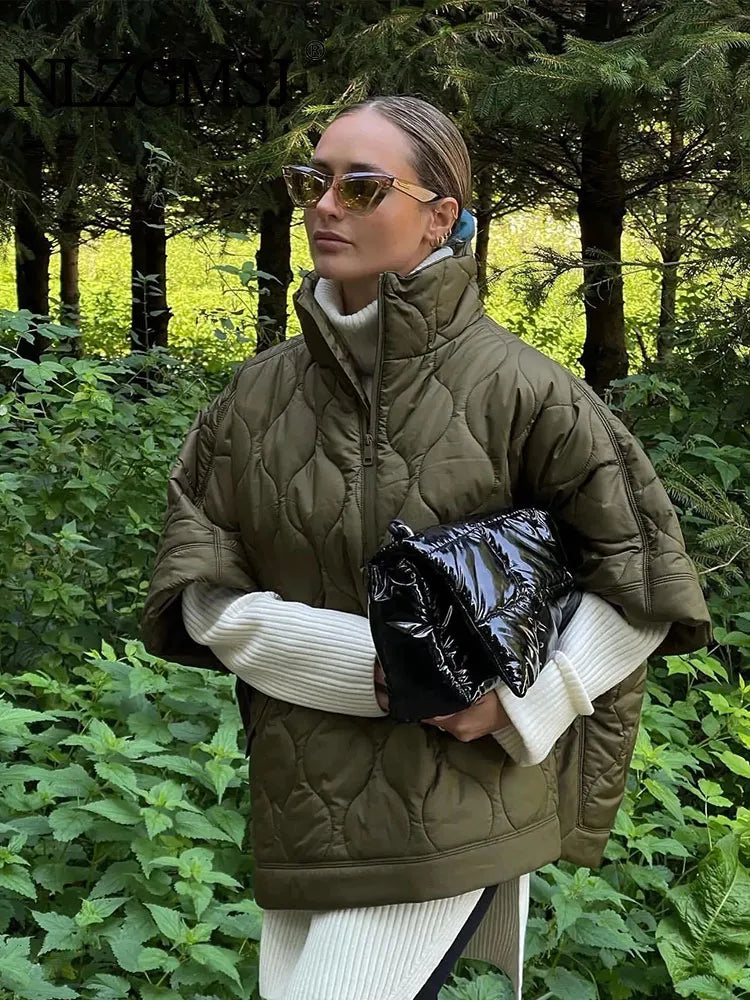 Women's Winter Jacket Short-Sleeved Warm Insulated